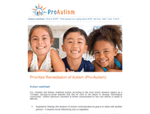 Tablet Screenshot of pro-autism.com